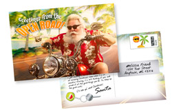 2021Santa Claus on Vacation Postcard