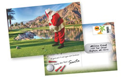 <%=currentSeason %> Santa Claus on Vacation Postcard
