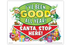 Santa, Stop Here! Removable Window Decal